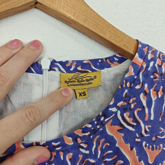 Roberta Roller Rabbit Women's Fabiola Talavera Shift Sleeveless Dress XS - Picture 4 of 11